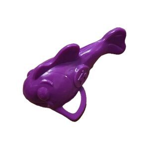 Unlabeled Hard Plastic Purple Fish With The Number 5 On Its Side Pre-owned Toy